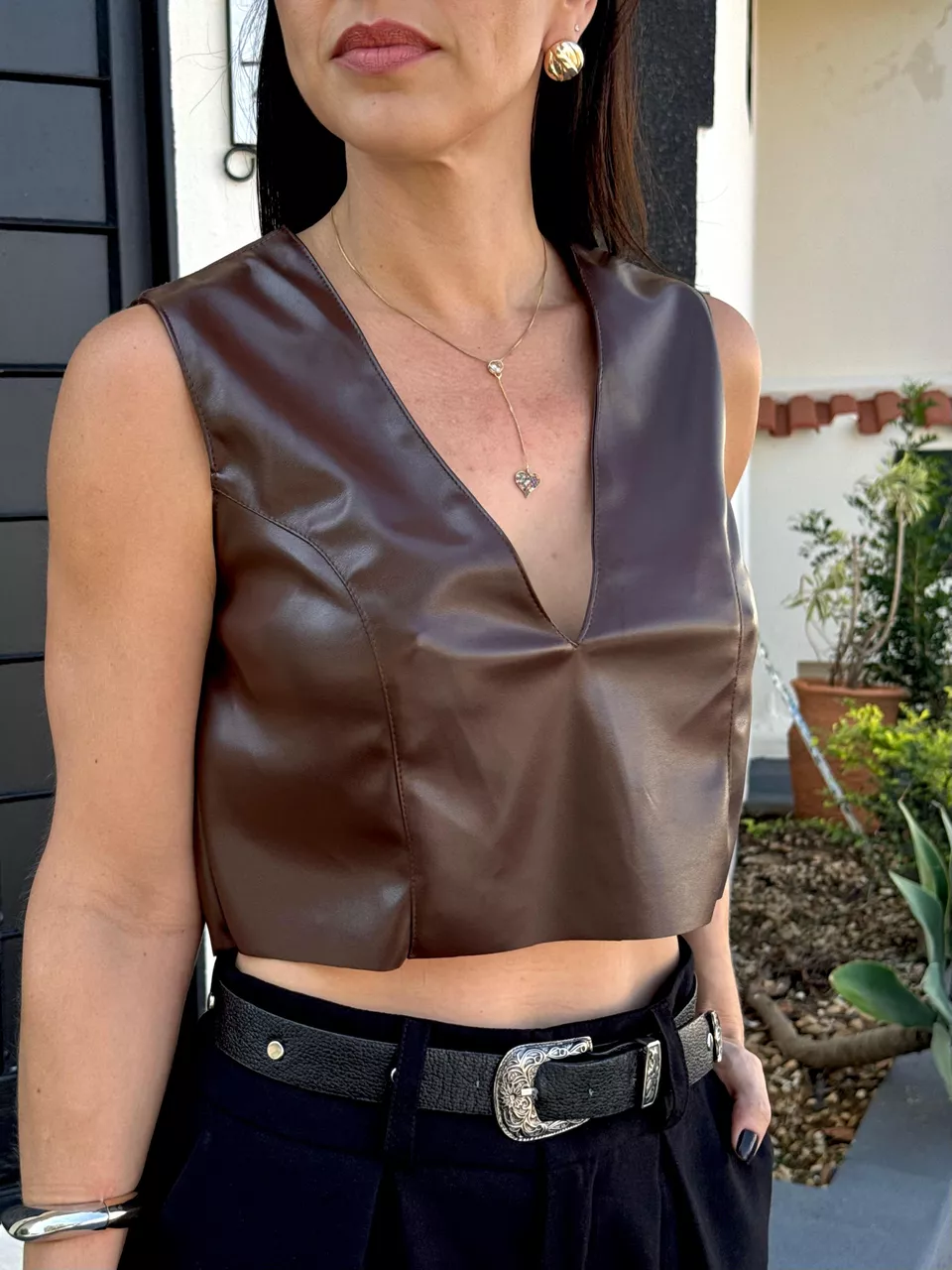 Cropped Courino Chocolate Nivea - Arpaia