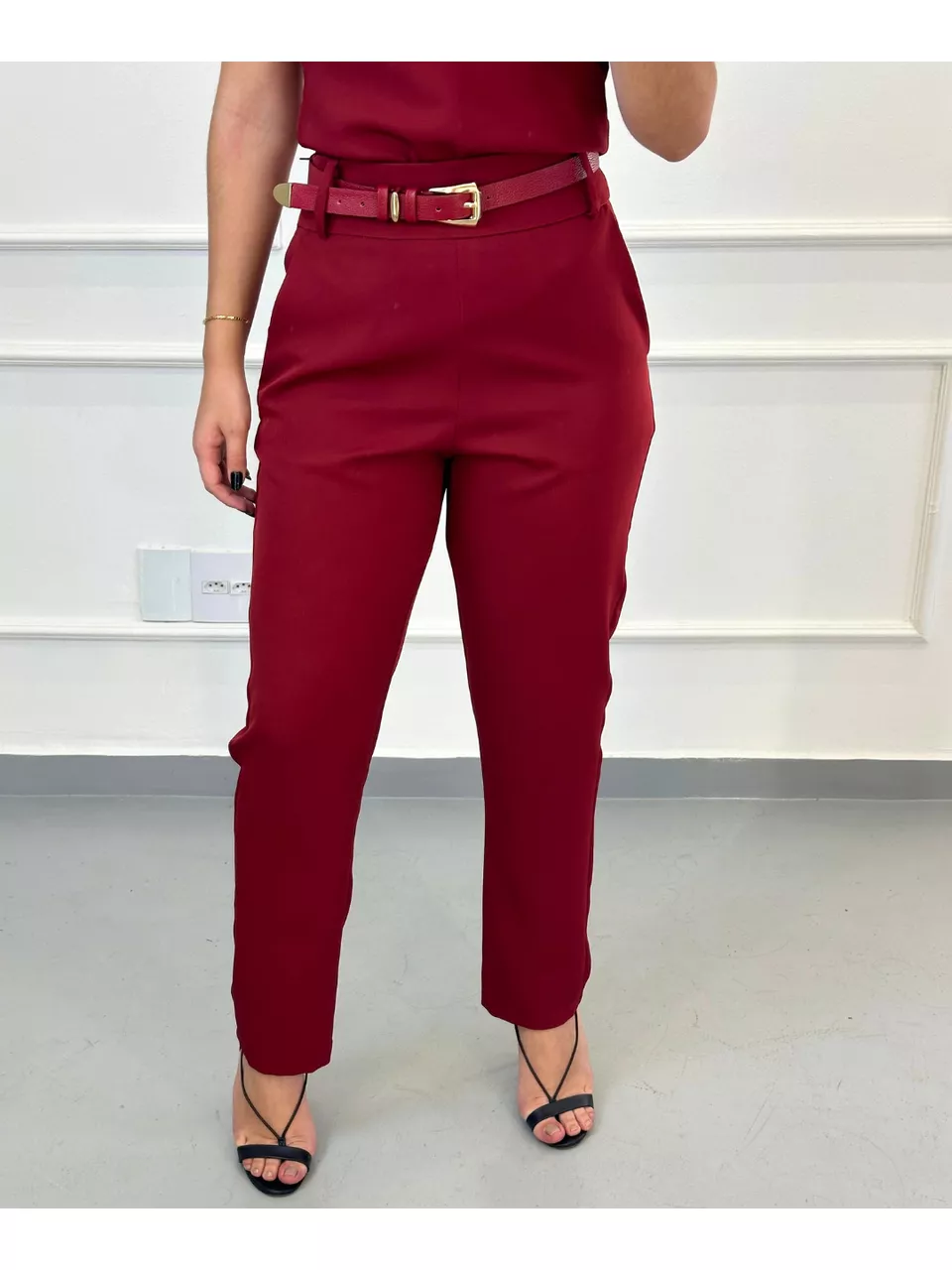 Calça Alfaiataria Victoria Red Cherry - Arpaia