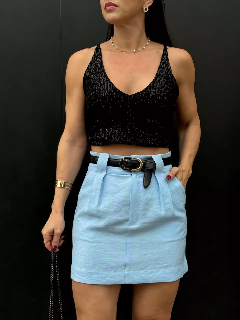 Mini Saia Diane Azul - Arpaia