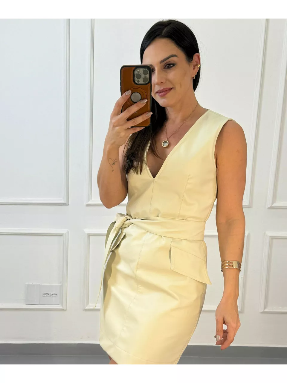 Vestido Courino Miranda Creme - Arpaia