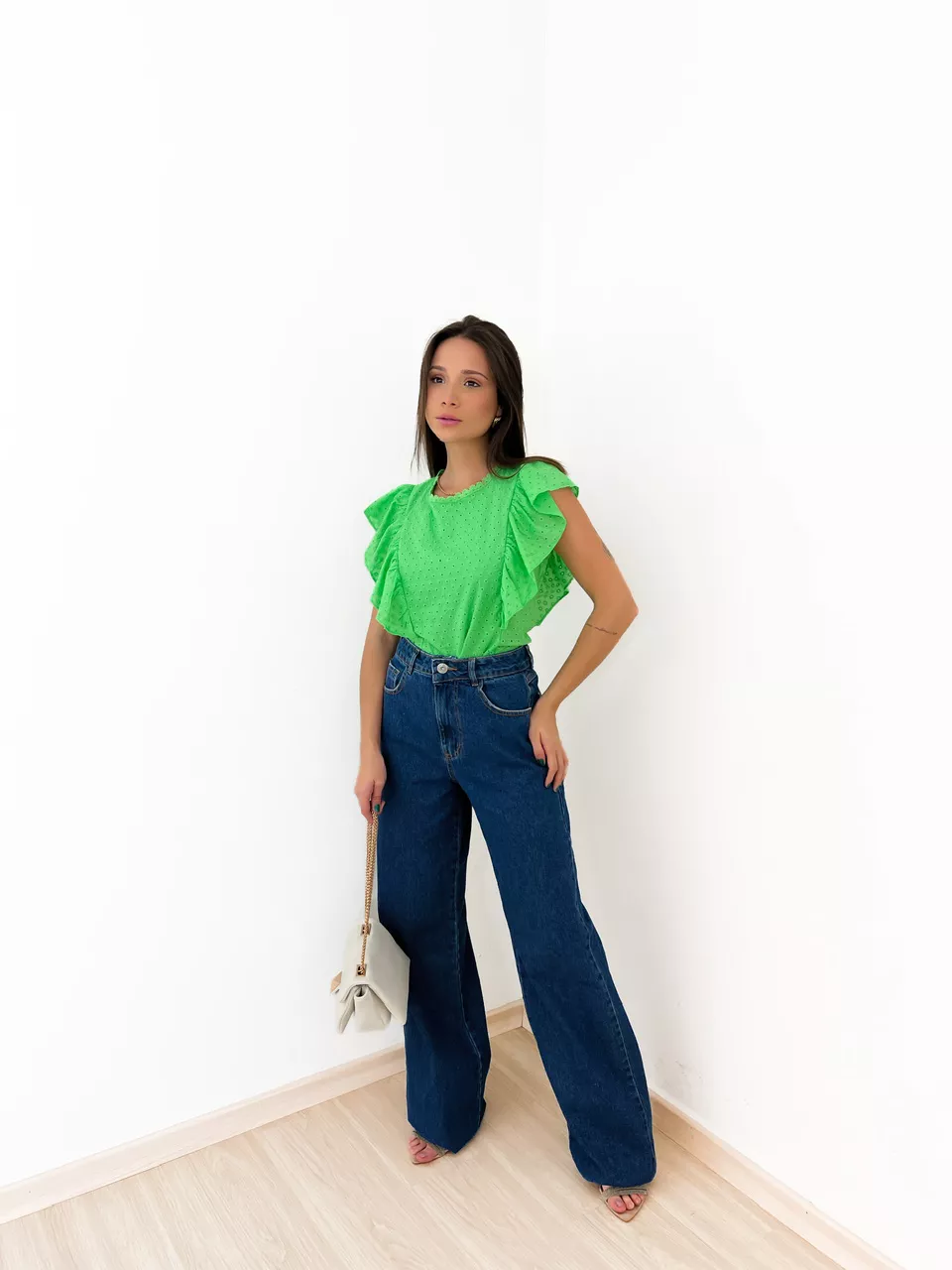 CALÇA ELSA PANTALONA JEANS ESCURO