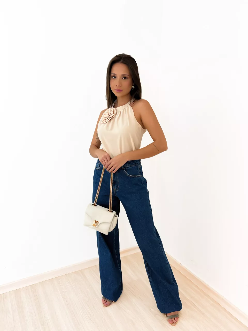 CALÇA ELSA PANTALONA JEANS ESCURO