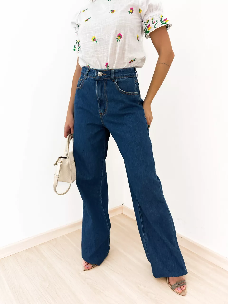 CALÇA ELSA PANTALONA JEANS ESCURO