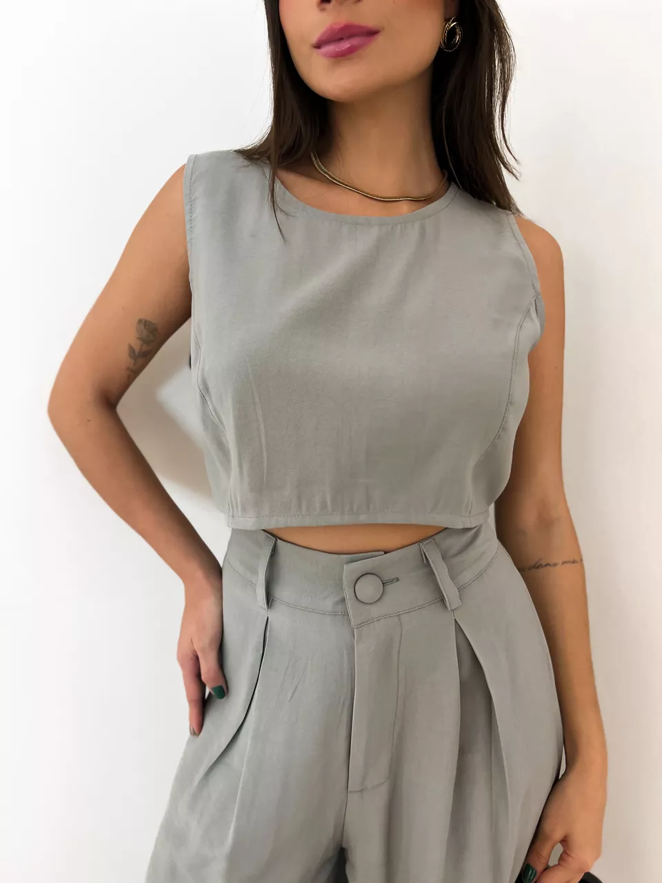 BLUSA ANGÉLICA CINZA