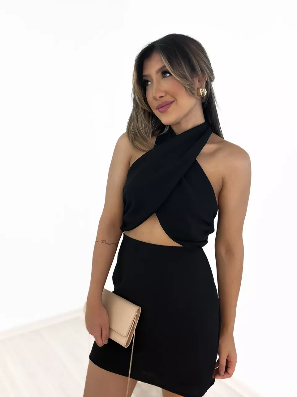 VESTIDO CF BARBIE PRETO - 0042840032 - CAROLLA FERRARO