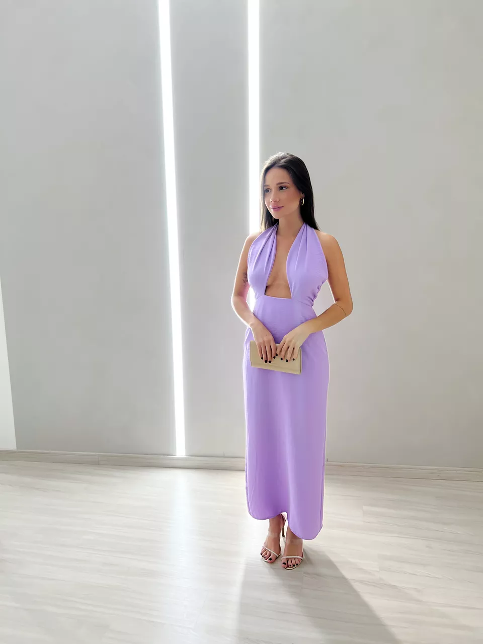 VESTIDO BARBIE MIDI CF LILÁS