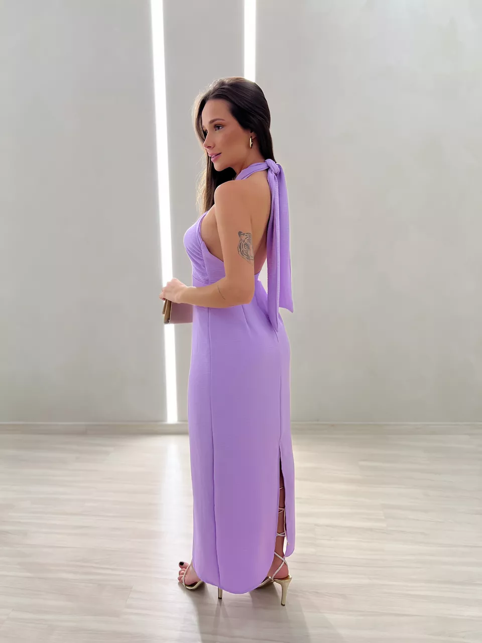 VESTIDO BARBIE MIDI CF LILÁS