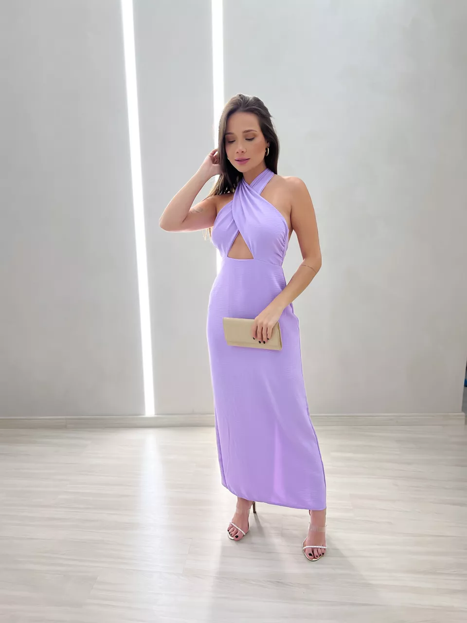 VESTIDO BARBIE MIDI CF LILÁS