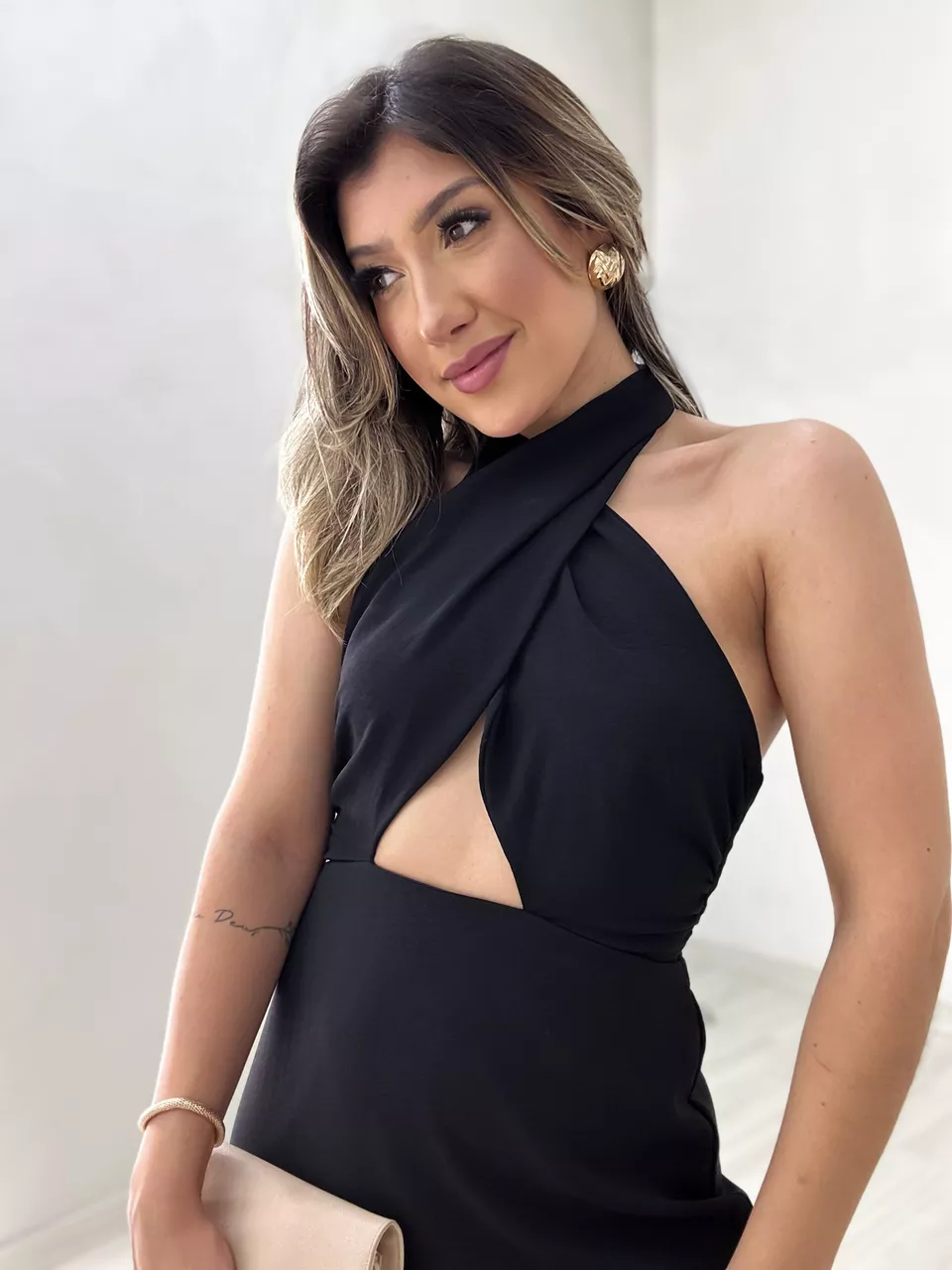 VESTIDO BARBIE MIDI CF PRETO