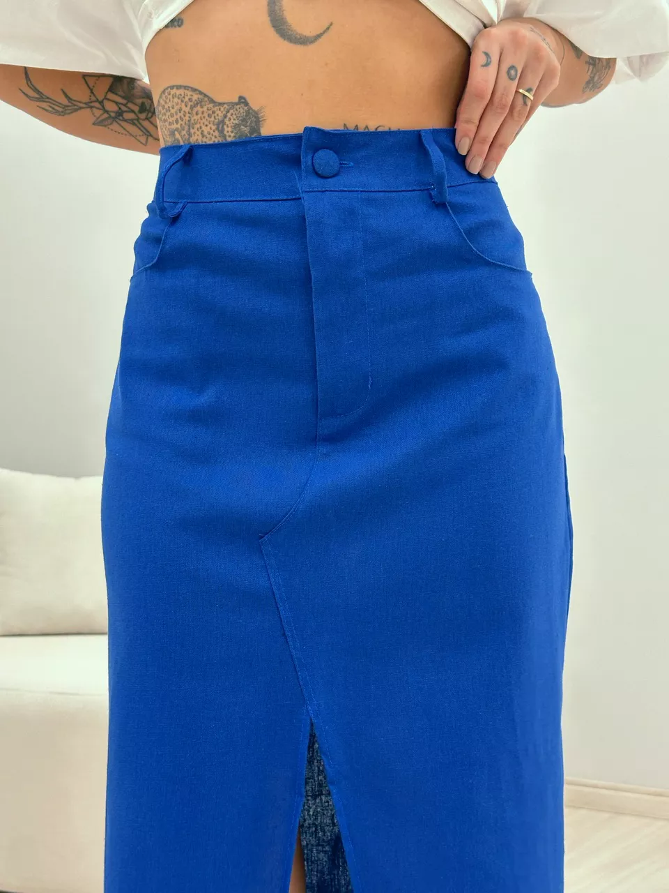 SAIA CLARA MIDI AZUL
