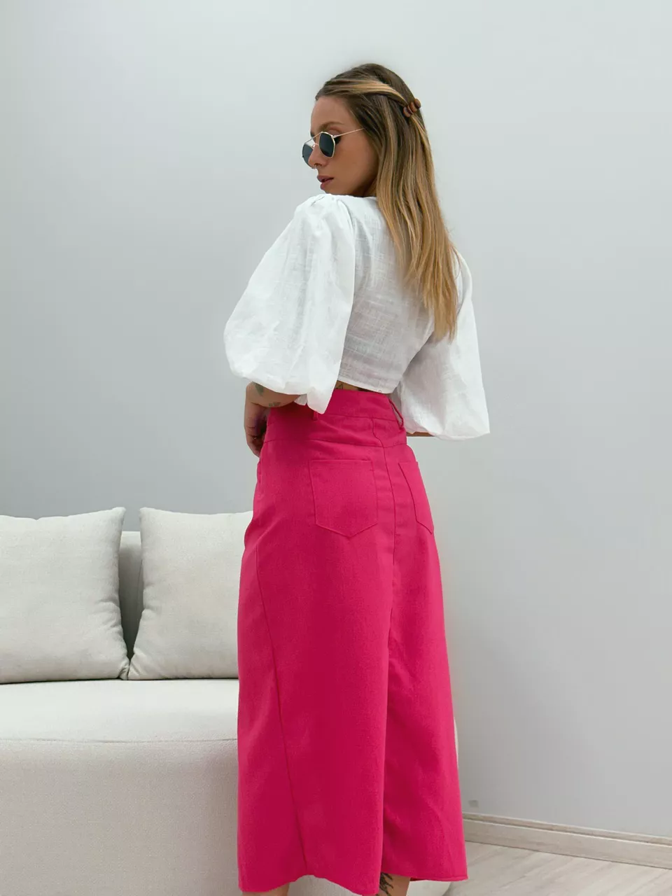 SAIA CLARA MIDI ROSA