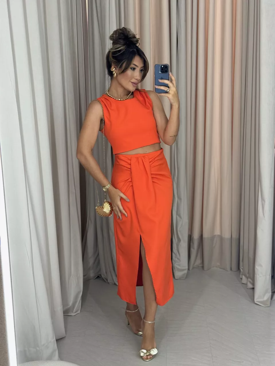 CONJUNTO MARIANA SAIA LARANJA