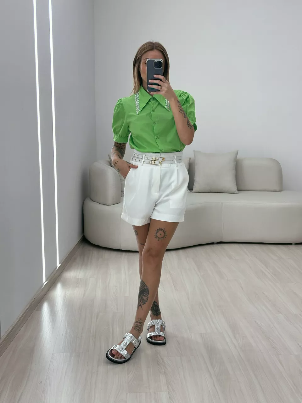 CAMISA ISIS PEDRARIA VERDE