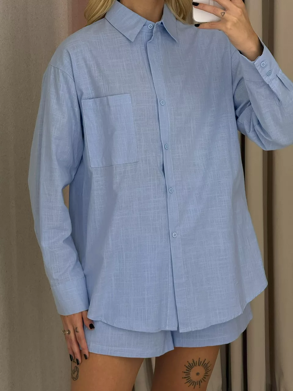 CONJUNTO AMABLY SHORT AZUL