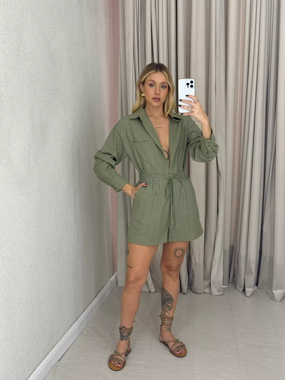 CONJUNTO AMABLY SHORT VERDE - 0062910014 - CAROLLA FERRARO
