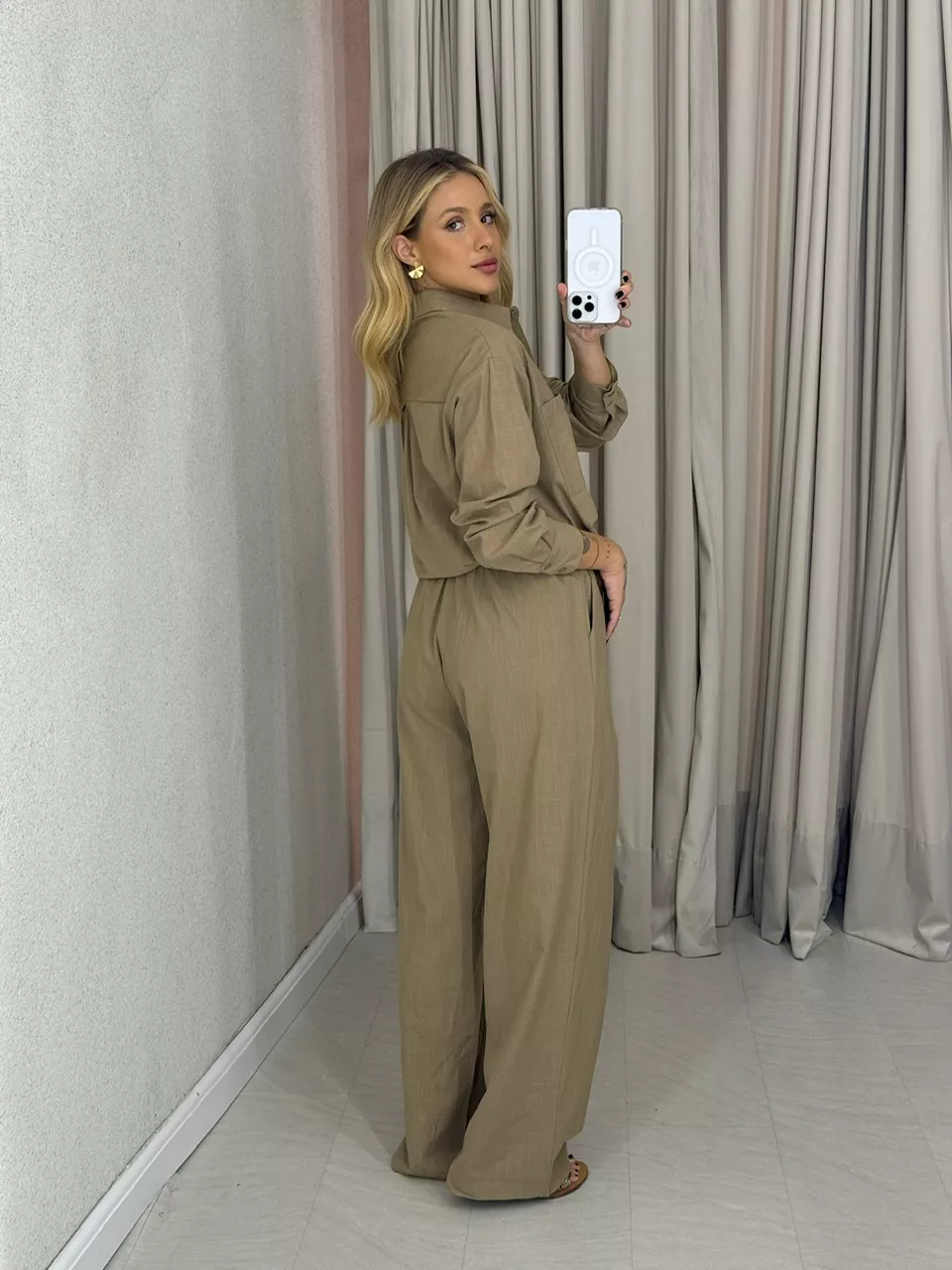 CONJUNTO RAIANE Camisa Caqui