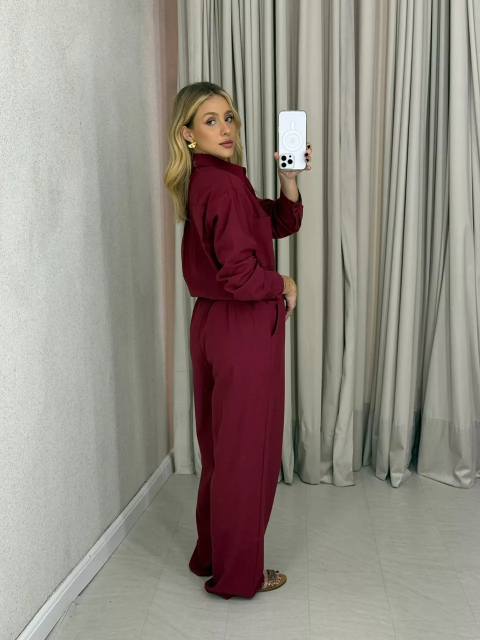CONJUNTO RAIANE Camisa VINHO
