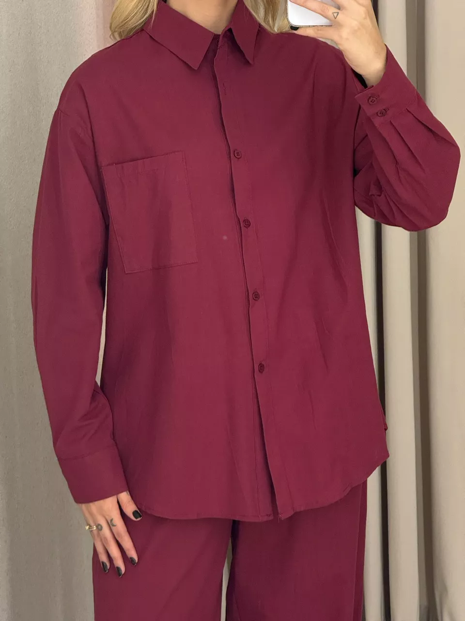 CONJUNTO RAIANE Camisa VINHO