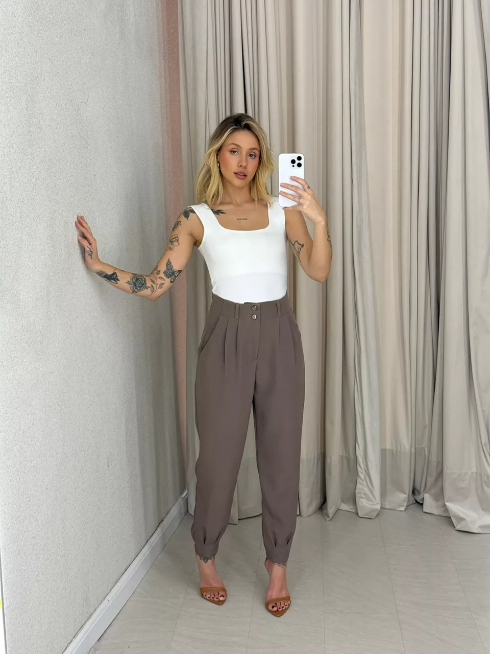 CALÇA SANDRA CENOURA CAQUI