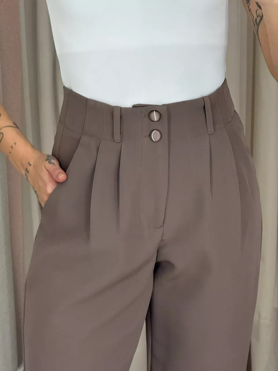 CALÇA SANDRA CENOURA CAQUI