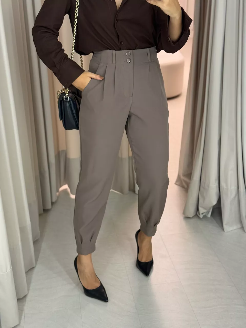 CALÇA SANDRA CENOURA CAQUI