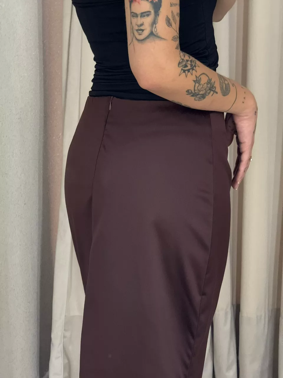 SAIA MARIA HELENA ACETINADA MARROM