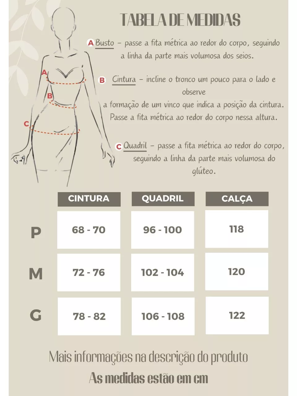 CALÇA LETÍCIA 02 PANTALONA CAPUCCINO 