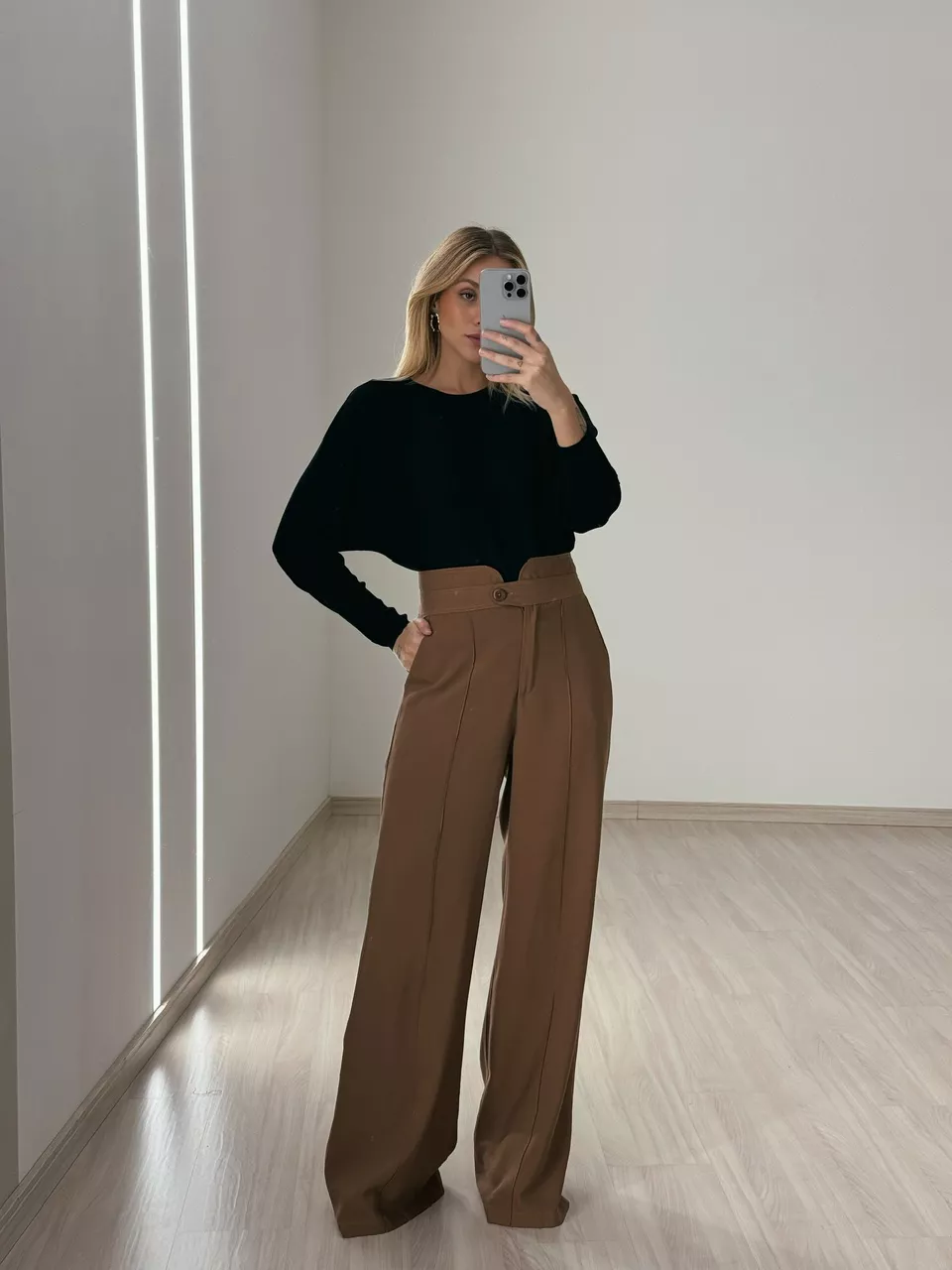 CALÇA LETÍCIA 02 PANTALONA CAPUCCINO 