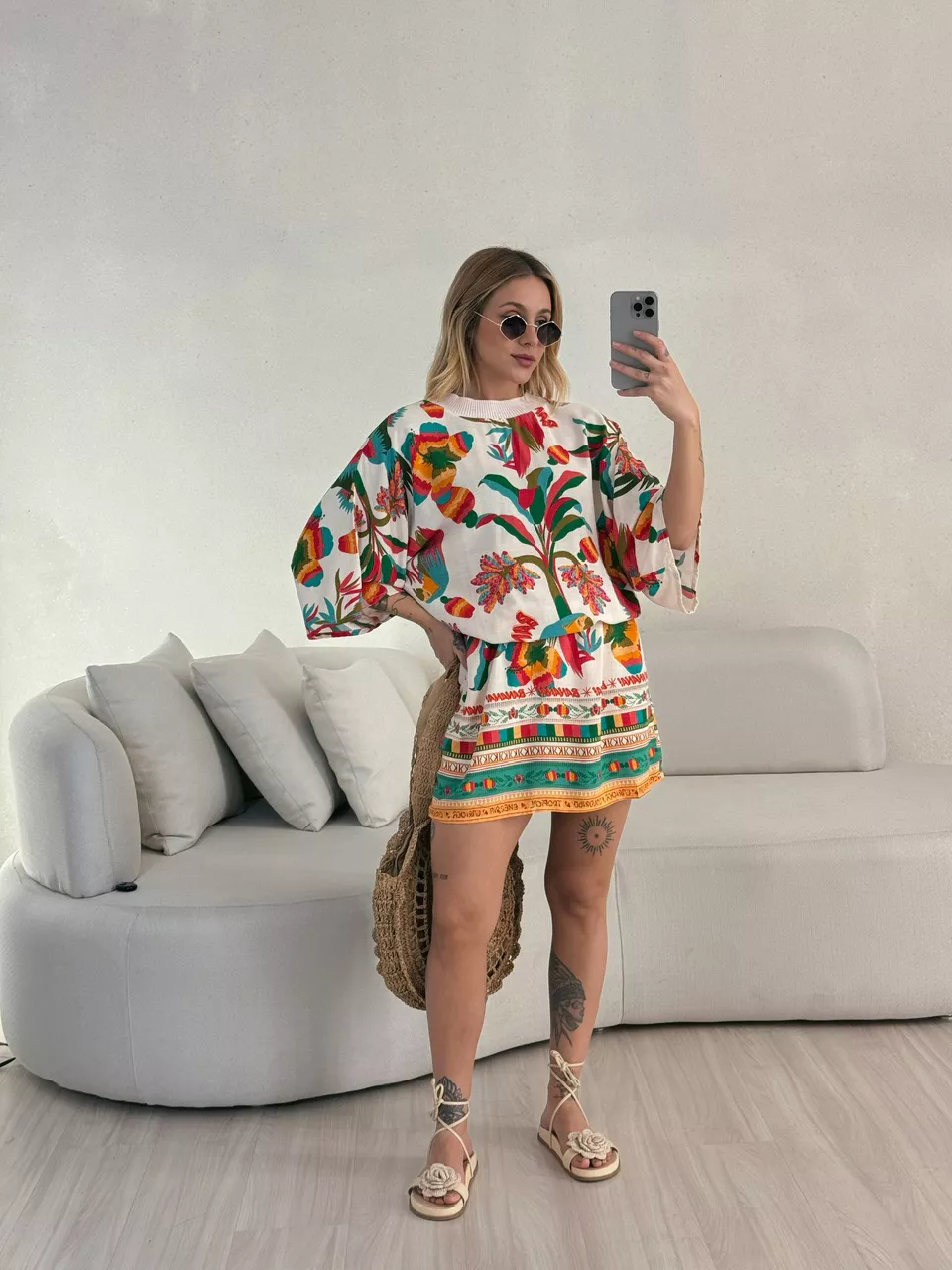 VESTIDO ESTAMPA ARARA OFF