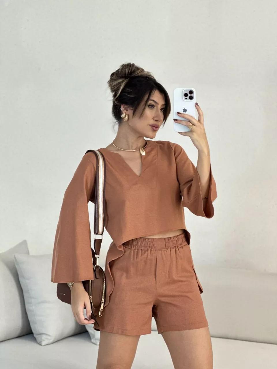 CONJUNTO RENATA BATA CAPUCCINO - 0053730125 - CAROLLA FERRARO