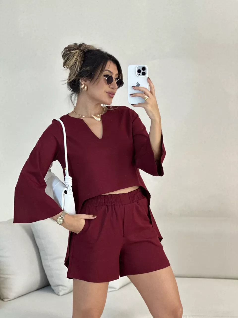 CONJUNTO RENATA BATA CHERRY RED - 0053730330 - CAROLLA FERRARO