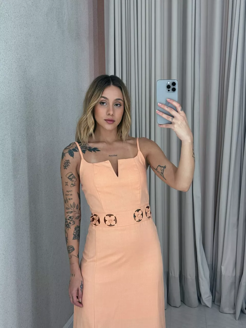 VESTIDO CAMILE ALÇA LARANJA