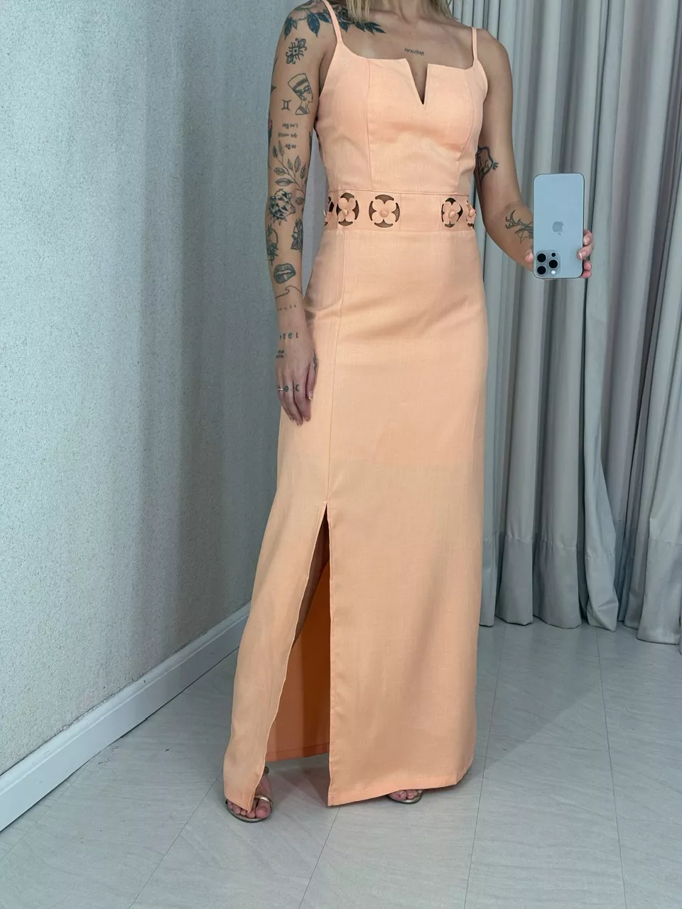 VESTIDO CAMILE ALÇA LARANJA