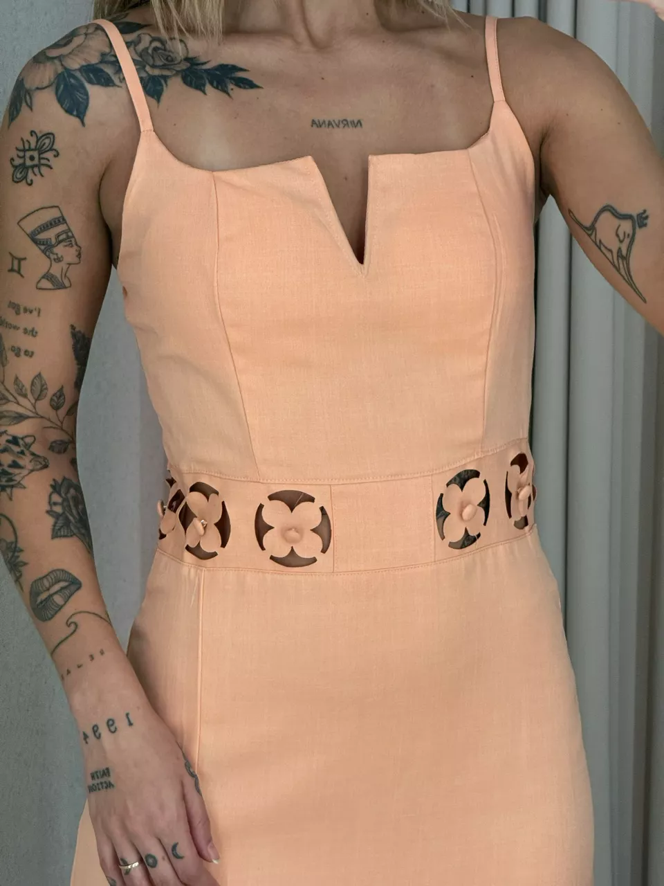 VESTIDO CAMILE ALÇA LARANJA