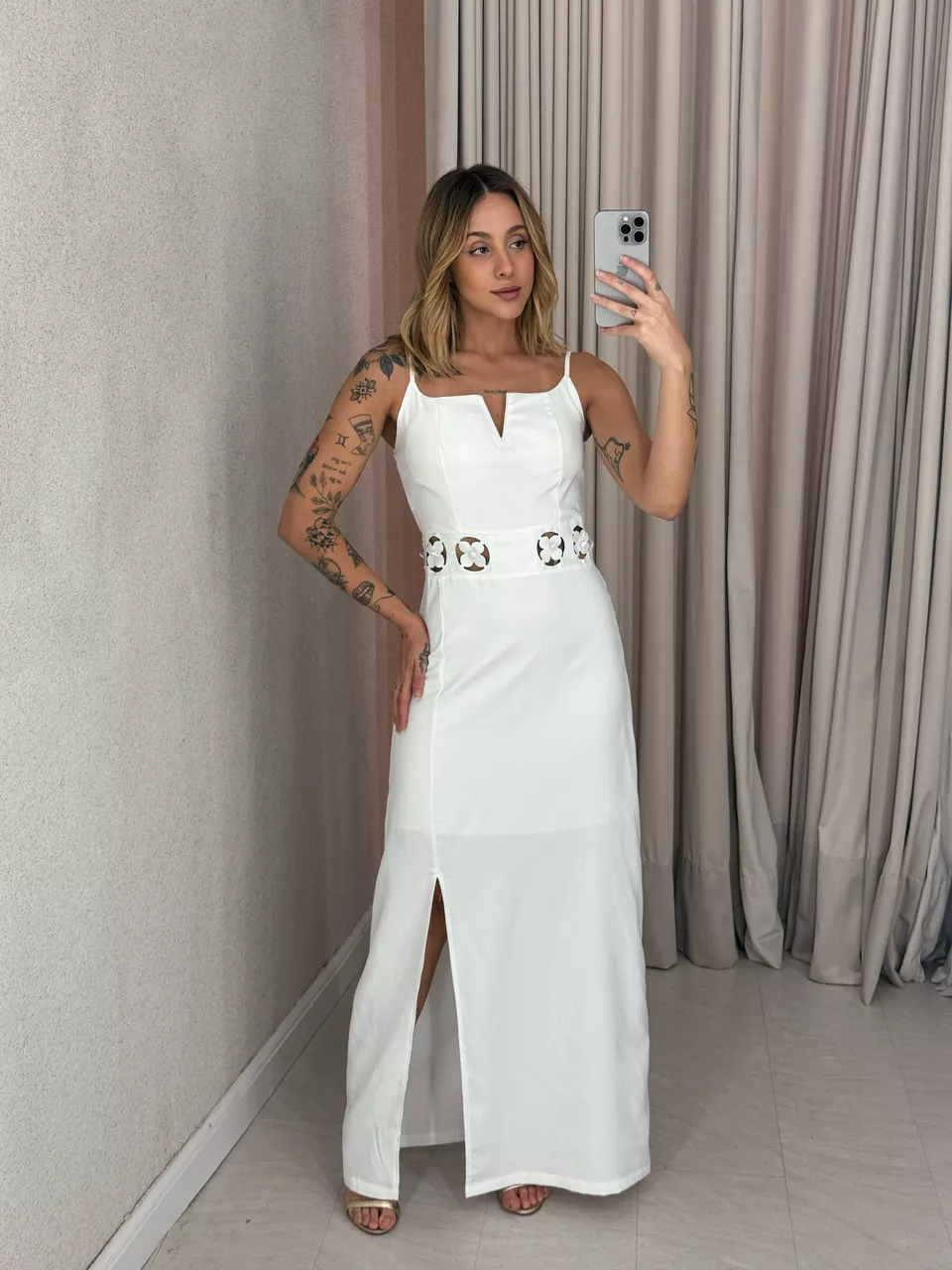 VESTIDO CAMILE ALÇA OFF - 0056840048 - CAROLLA FERRARO