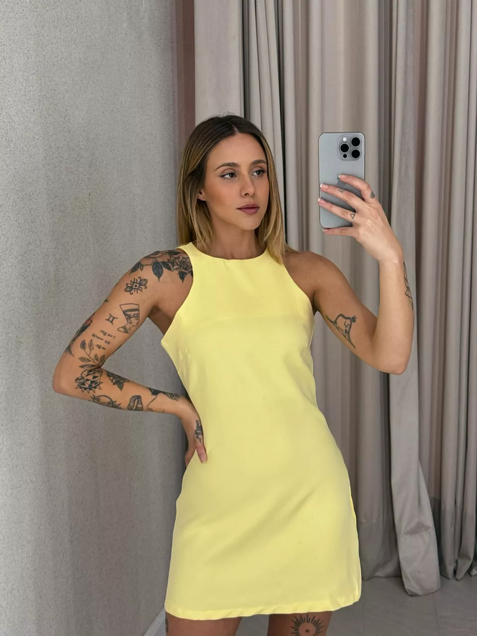 VESTIDO DAY CURTO AMARELO