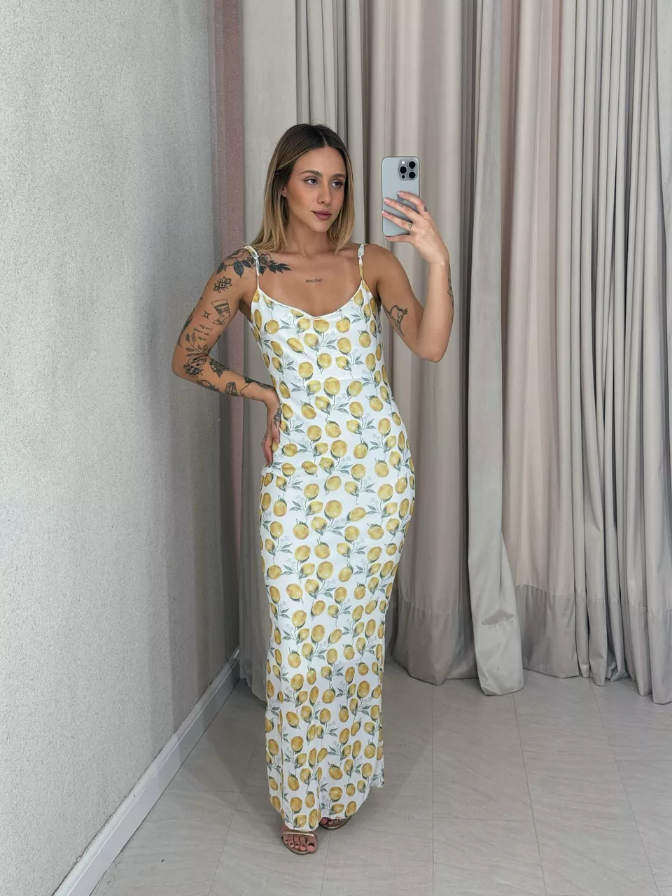 VESTIDO MAIA TULE ALÇA LEMON - 0056890394 - CAROLLA FERRARO