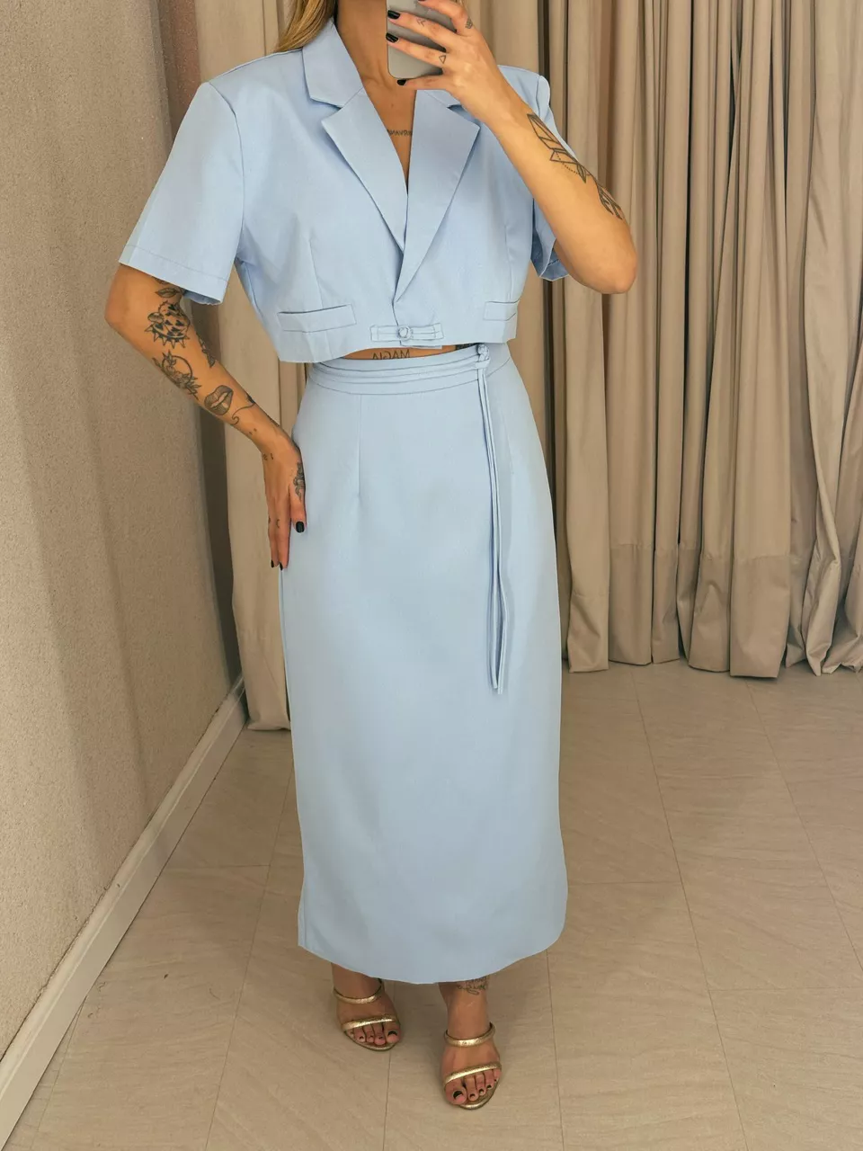 CONJUNTO KIARA SAIA BABY BLUE