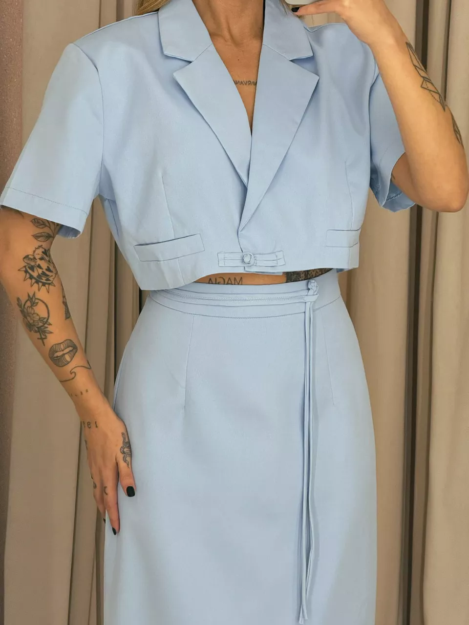 CONJUNTO KIARA SAIA BABY BLUE