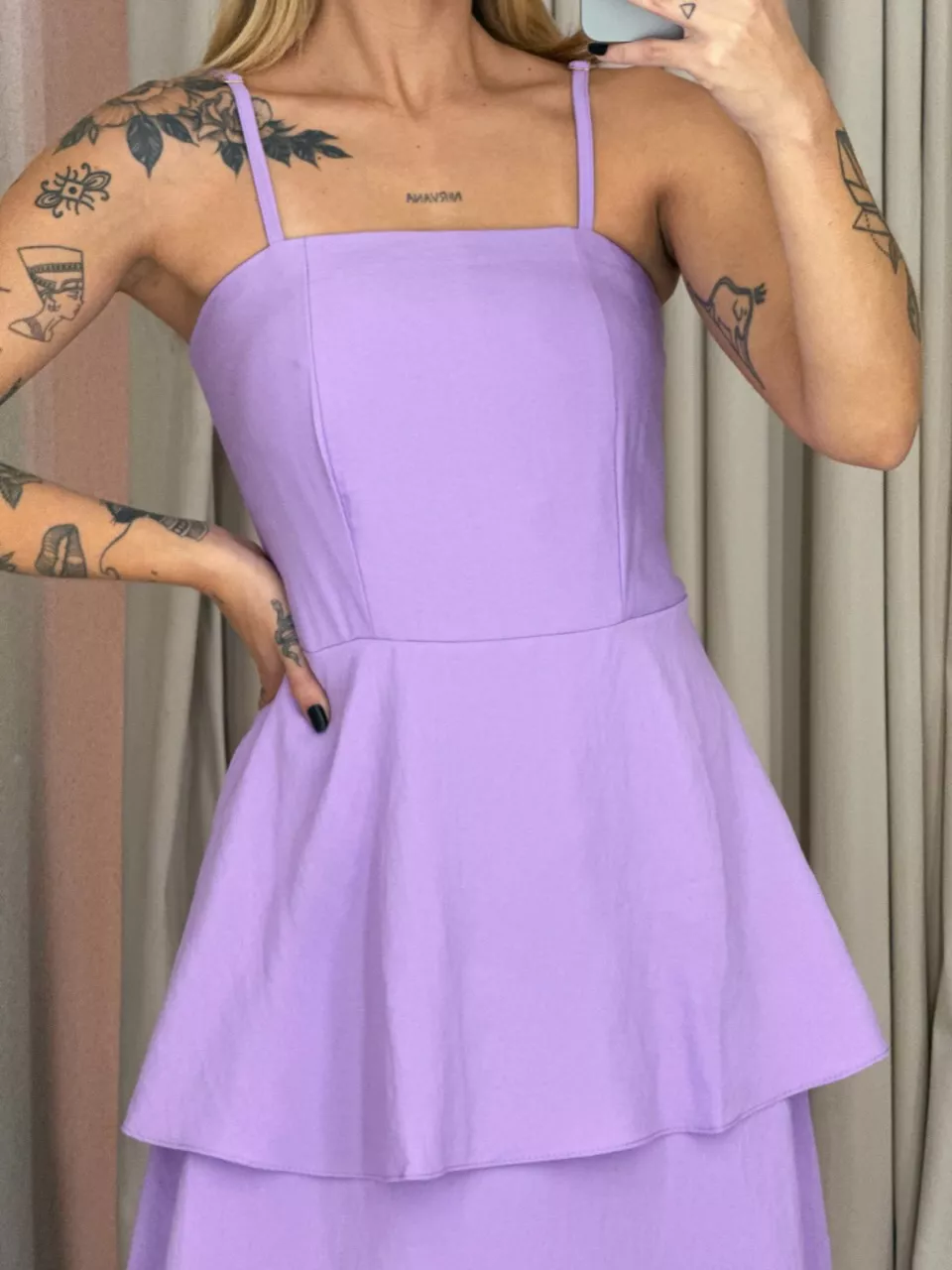 VESTIDO JUSSARA ALÇA LILÁS