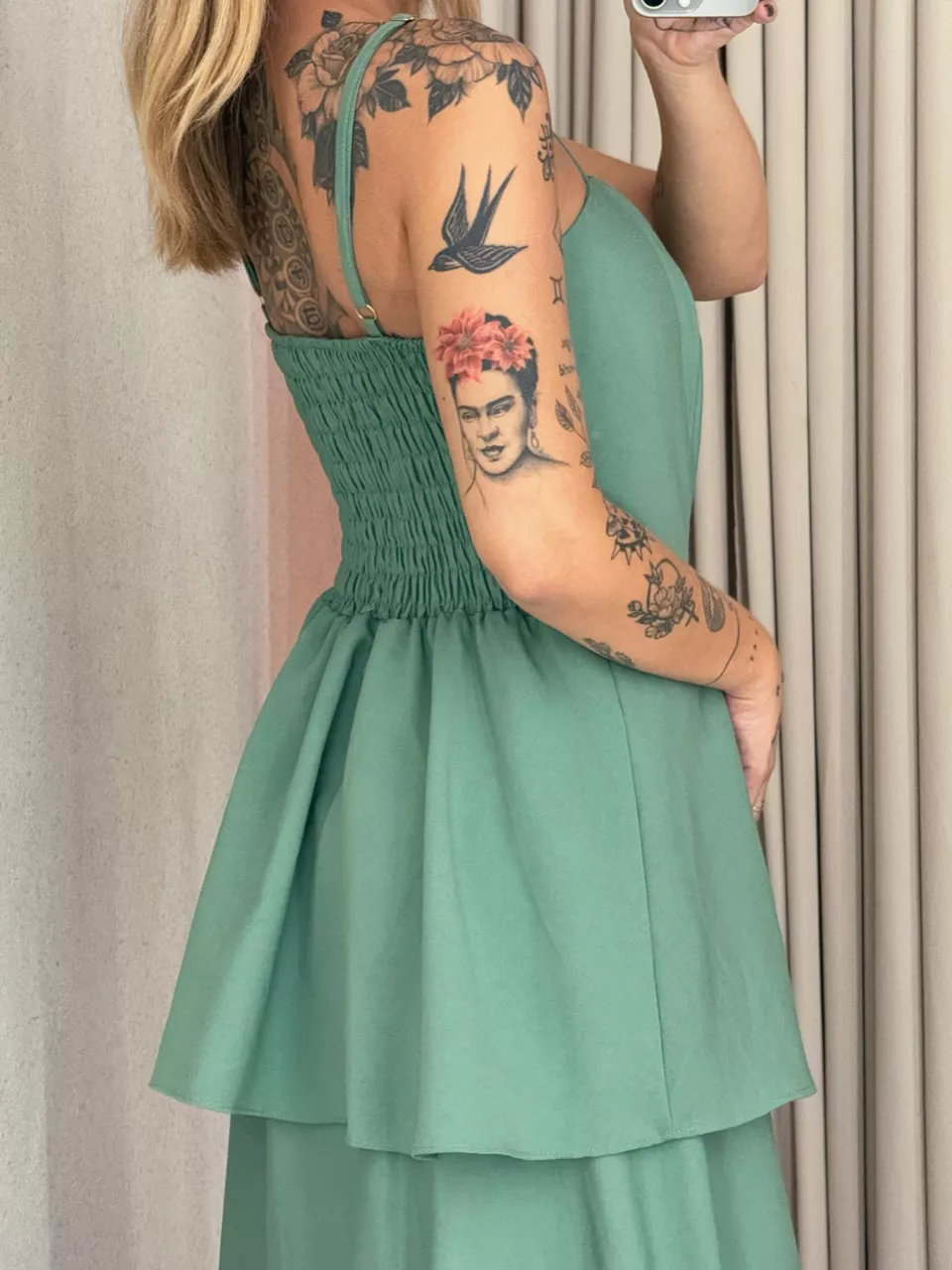 VESTIDO JUSSARA ALÇA VERDE