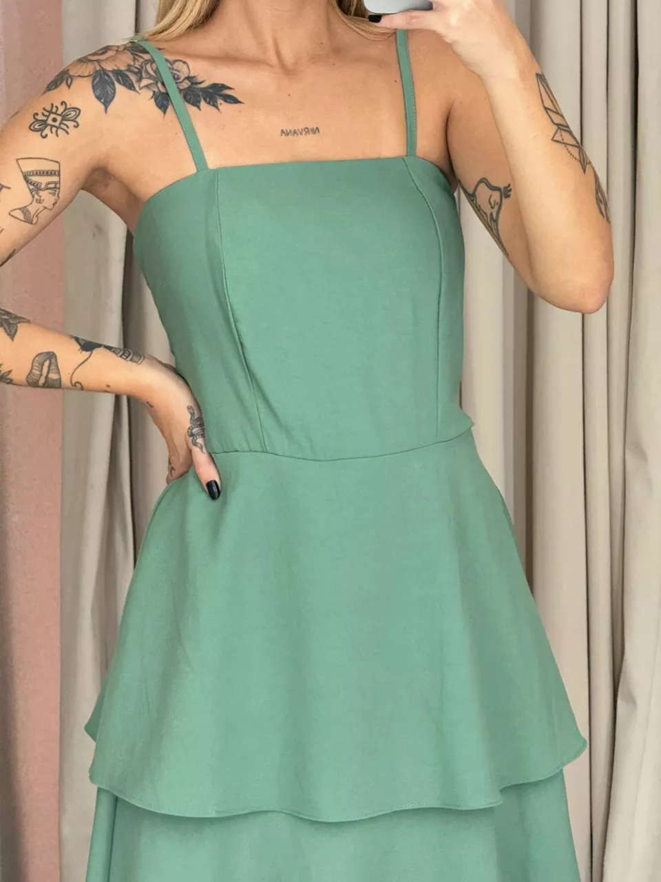 VESTIDO JUSSARA ALÇA VERDE
