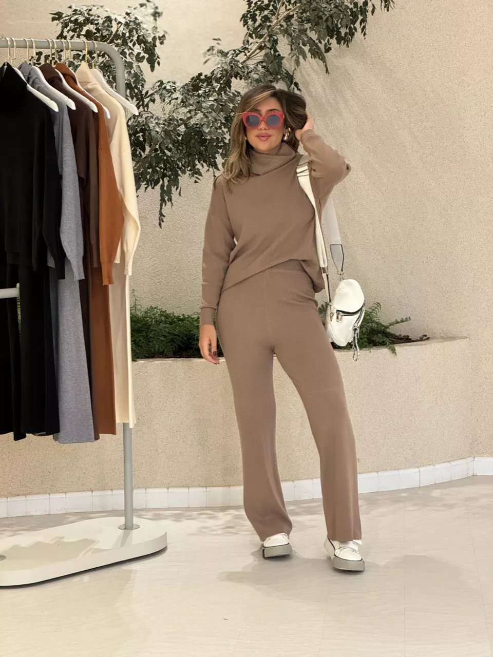 CONJUNTO MODAL GOLA ALTA CAPUCCINO - 0050650125 - CAROLLA FERRARO