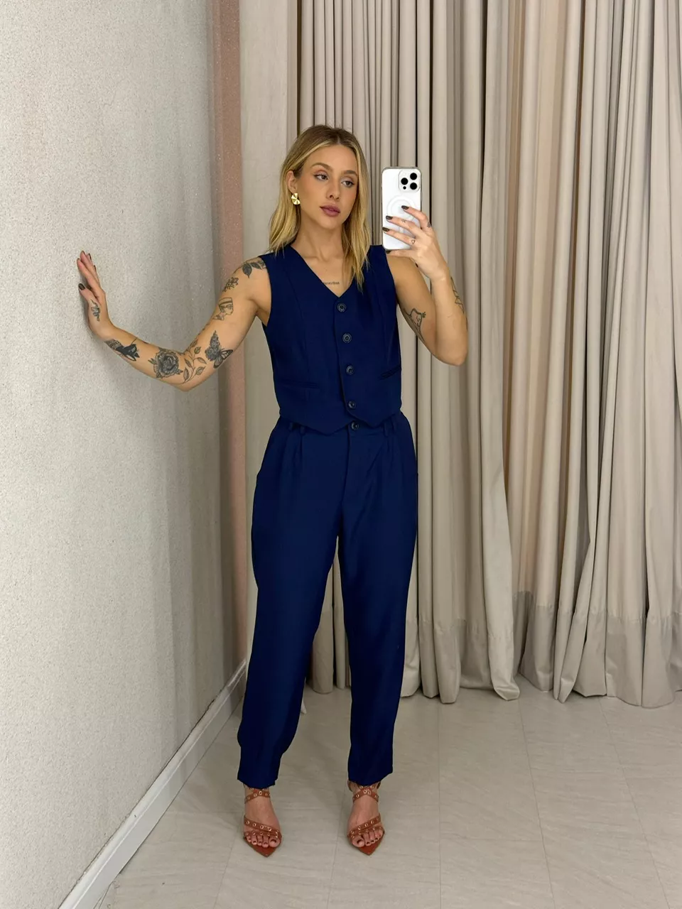 CONJUNTO AYLLA CALÇA MARINHO