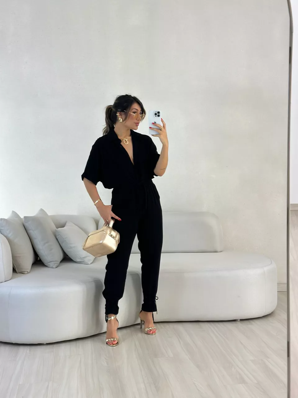CALÇA CATARINA AMARRAÇÃO PRETA