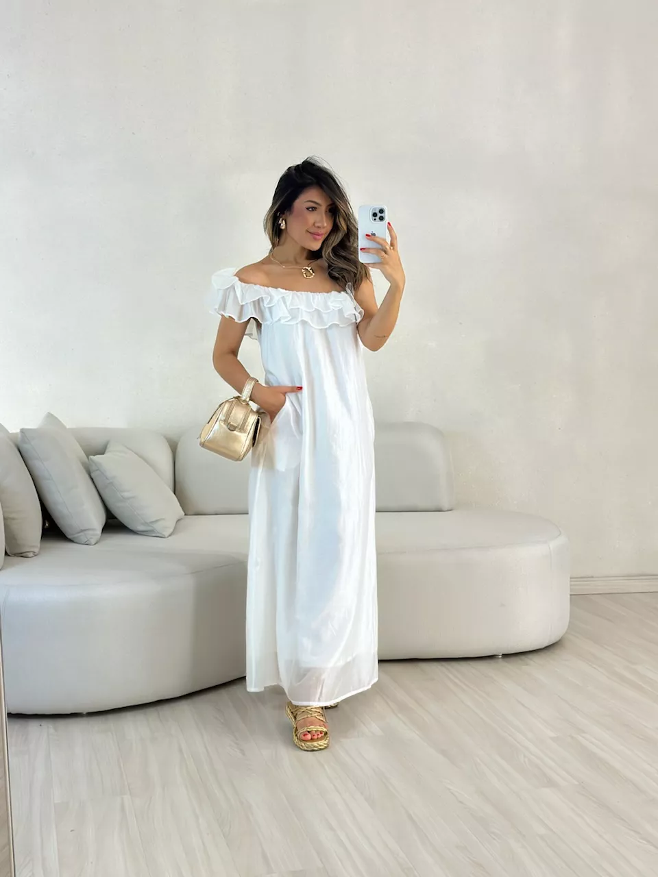 VESTIDO NINA BABADOS off - 0056060048 - CAROLLA FERRARO