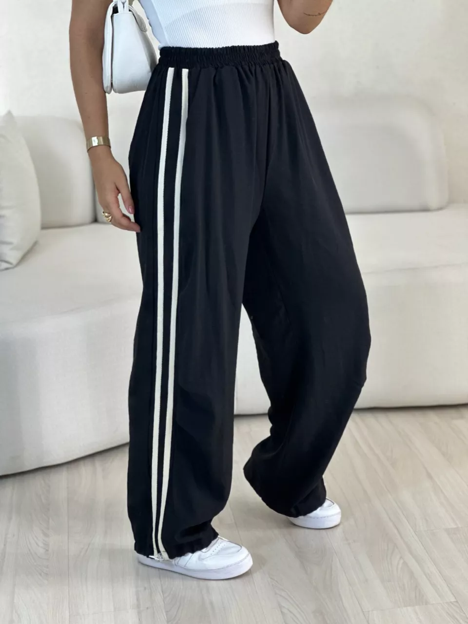 CALÇA VANESSA STREETWEAR PRETA