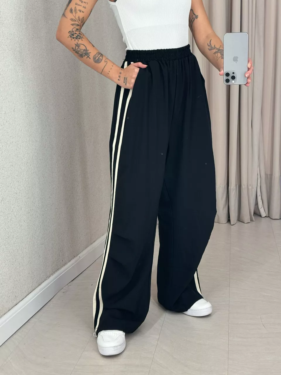 CALÇA VANESSA STREETWEAR PRETA