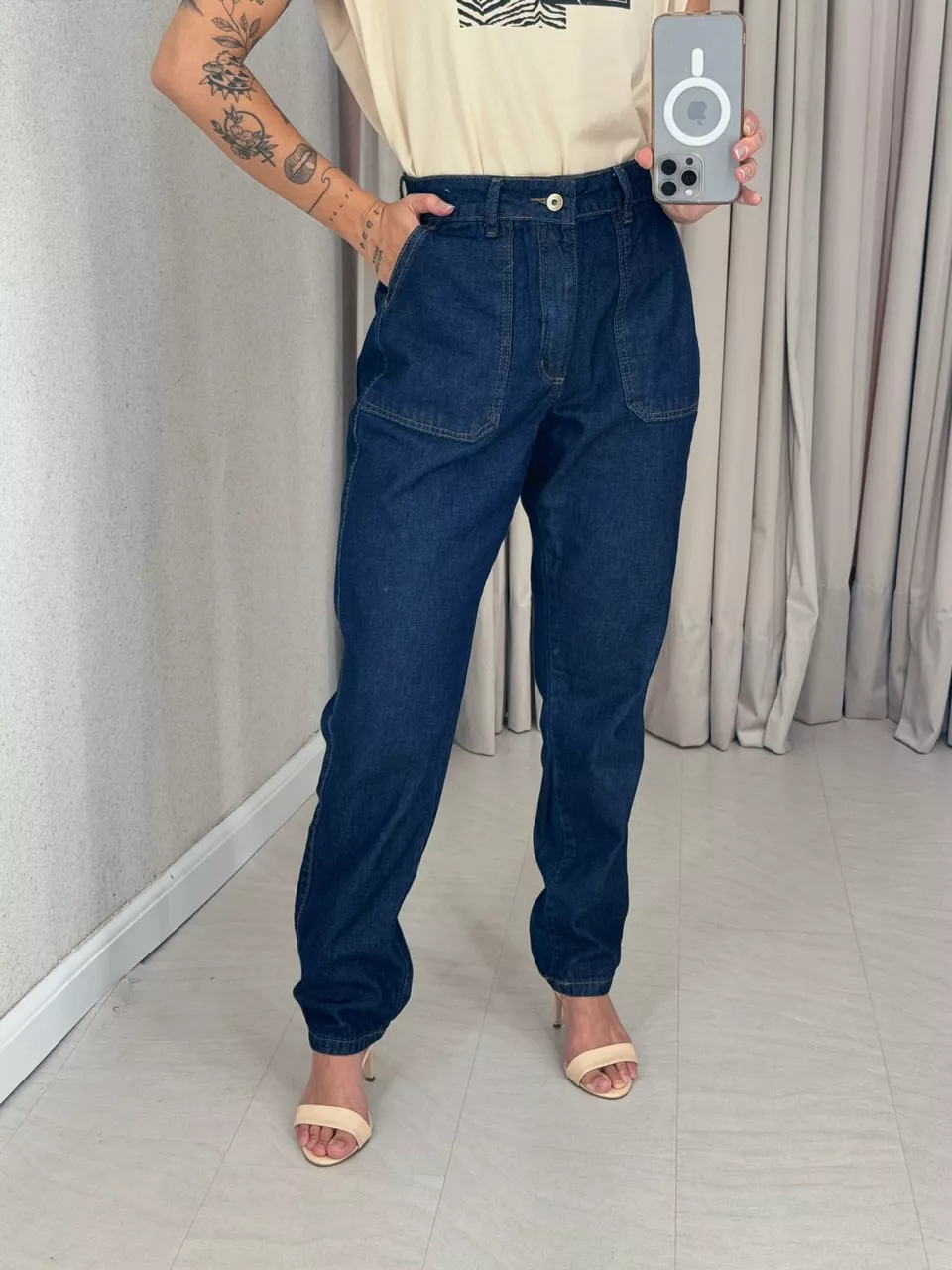 CALÇA MAÍSA JEANS JEANS ESCURO - 0059060070 - CAROLLA FERRARO
