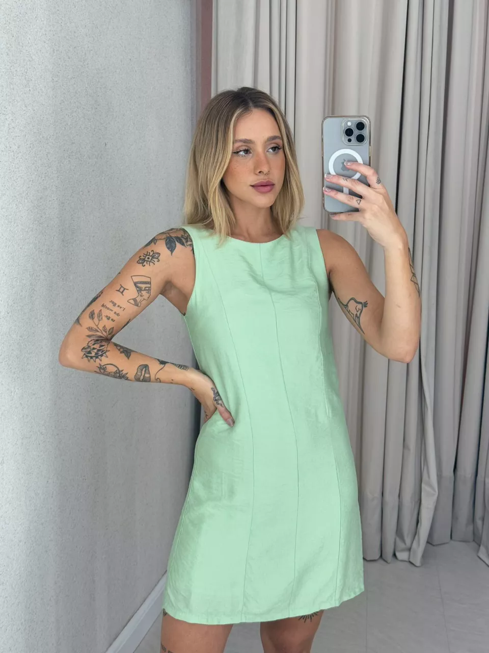 VESTIDO JOANA CURTO VERDE